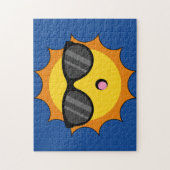 かわいいサングラスハッピーエモジ顔 ジグソーパズル (縦)