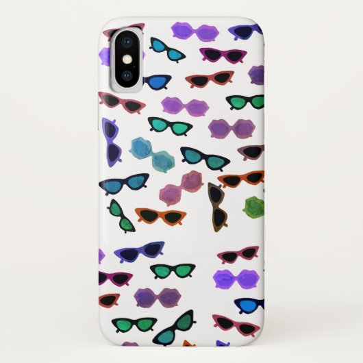 かわいいサングラス夏のアート Case-Mate iPhoneケース (裏面)