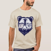 かわいいサングラス 青パパクマ Tシャツ (正面)