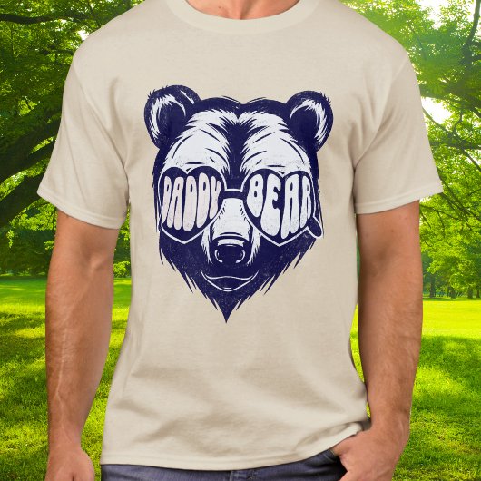かわいいサングラス 青パパクマ Tシャツ