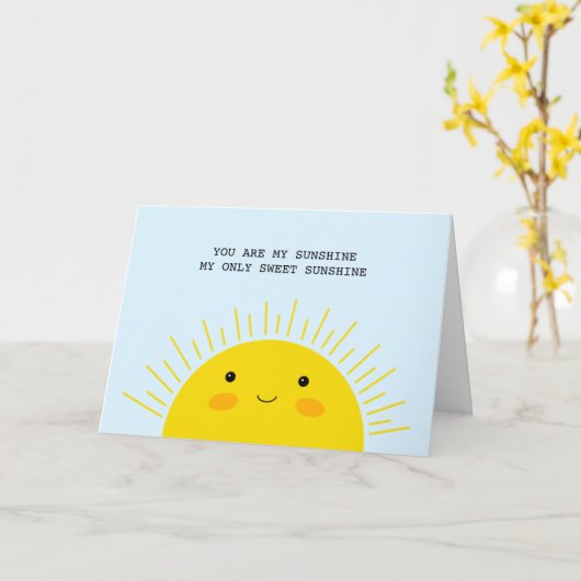 かわいいサンシャインのバレンタイン記念日愛 カード (黄色い花)