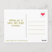 かわいいサンシャインスマイル 早期回復お見舞いカード ポストカード (裏面)