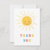 かわいいサンシャインベイビーシャワー サンキューカード (正面)