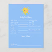 かわいいサンシャインベビーシャワー予測とアドバイス (正面)