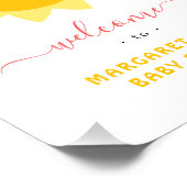 かわいいサンシャインベビーシャワー歓迎サイン フォトプリント            (角)