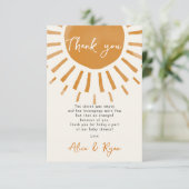 かわいいサンシャインボホベイビーシャワー詩 サンキューカード (スタンド正面)