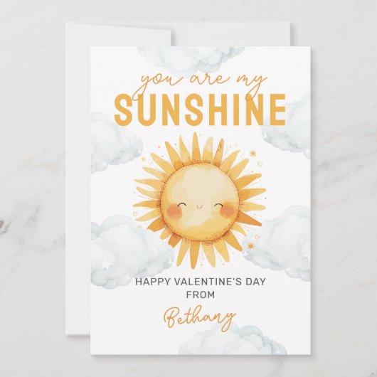 かわいいサンシャイン教室キッズバレンタインデー シーズンカード (正面)