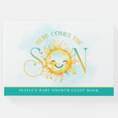 かわいいサンシャイン来ここの息子の赤ちゃんシャワー ゲストブック (正面)