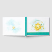 かわいいサンシャイン来ここの息子の赤ちゃんシャワー ゲストブック (全面)