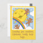 かわいいサンシャイン虹早く治りますように回復 ポストカード (正面/裏面)