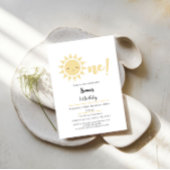 かわいいサンシャイン1歳の誕生日 招待状