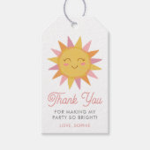 かわいいサンシャイン 初めての太陽の周りを旅する誕生日 ギフトタグ (正面)