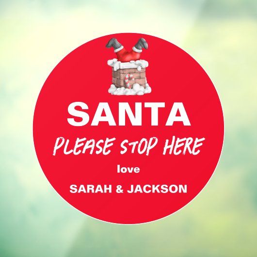 かわいいサンタお願いストップここ子供たちはクリスマス ウィンドウサイン (シート3)