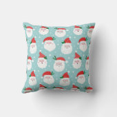 かわいいサンタがミントに頭を下げる クッション (裏面)