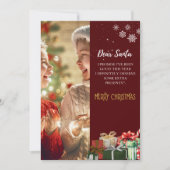 かわいいサンタさん　クリスマスカード - ホリデーカード 招待状 (正面)
