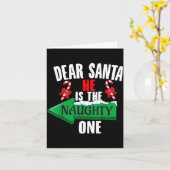 かわいいサンタさん 彼はイタズラなカップル クリス カード (黄色い花)