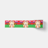 かわいいサンタとクラウス夫人 メリークリスマス グログランリボン (正面)