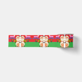 かわいいサンタとクラウス夫人 メリークリスマス グログランリボン