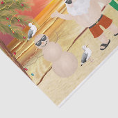 かわいいサンタとサーフボードビーチサーフィンクリスマス 薄葉紙 (詳細)