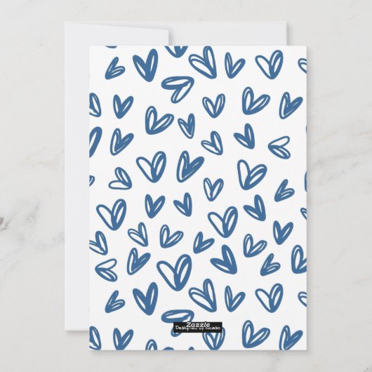 かわいいサンタとトナカイのクリスマスピッグカップル シーズンカード (裏面)