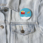 かわいいサンタとトナカイのクリスマス 缶バッジ (インサイチュ)