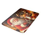 かわいいサンタとトナカイ バスマット (アングル)