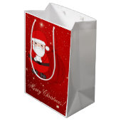 かわいいサンタと中赤のクリスマス抱き枕 ミディアムペーパーバッグ (裏面アングル)