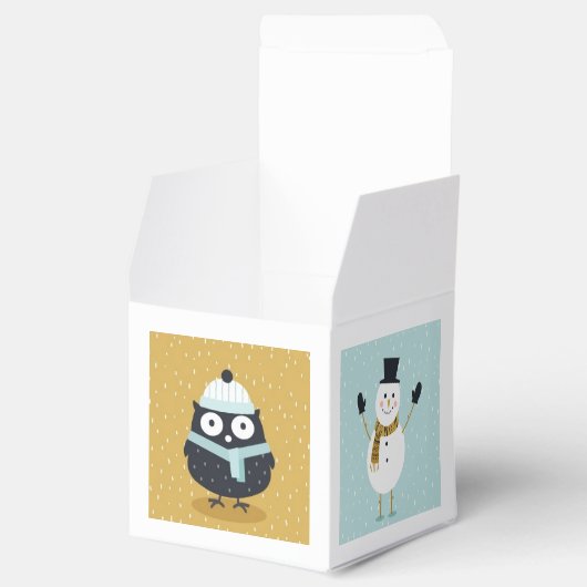 かわいいサンタと動物のアートクリスマスキッズ フェイバーボックス (オープン)