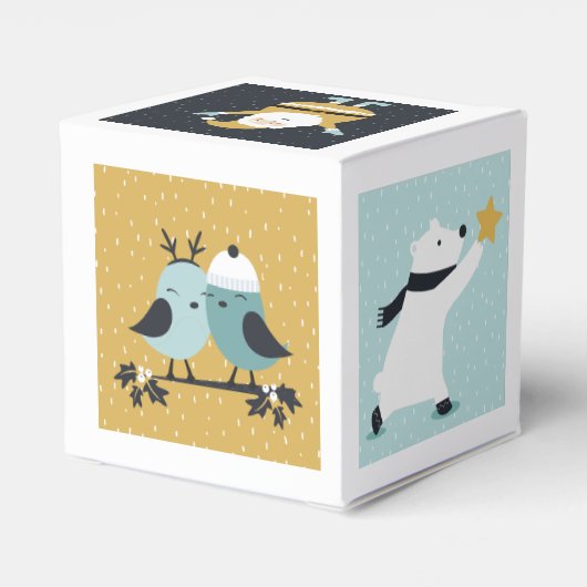 かわいいサンタと動物のアートクリスマスキッズ フェイバーボックス (裏面サイド)