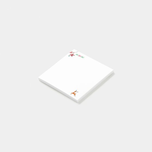 かわいいサンタと幸せなトナカイ ポストイット (アングル)