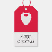 かわいいサンタのひげ赤の両面クリスマスプレゼントTa ギフトタグ (正面)