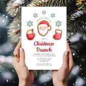 かわいいサンタのクリスマスブランチ 招待状