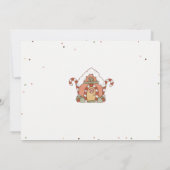 かわいいサンタのクリスマス誕生日パーティー感謝カード 招待状 (裏面)