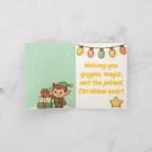 かわいいサンタのクリスマス カード (内部)