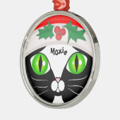 かわいいサンタのタキシード猫のクリスマスのオーナメント セラミックオーナメント (左)