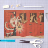 かわいいサンタのトナカイのパーティーのティッシュ 薄葉紙 (クラフト)