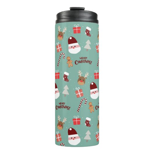 かわいいサンタのトナカイ甘いジンジャーブレッド タンブラー (正面)