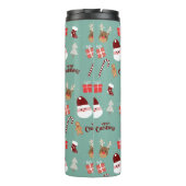 かわいいサンタのトナカイ甘いジンジャーブレッド タンブラー (裏面)