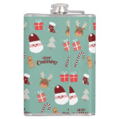 かわいいサンタのトナカイ甘いジンジャーブレッド フラスク (裏面)