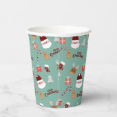 かわいいサンタのトナカイ甘いジンジャーブレッド 紙コップ (右)