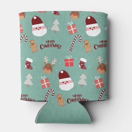 かわいいサンタのトナカイ甘いジンジャーブレッド 缶クーラー (裏面)