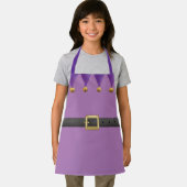 かわいいサンタのワークショップ小妖精や小人クリスマスパープルエプロン エプロン (インサイチュ)