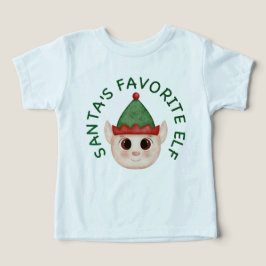 かわいいサンタの好きなエルフ クリスマス ベビーTシャツ