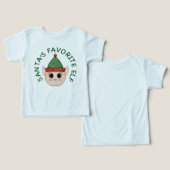 かわいいサンタの好きなエルフ クリスマス ベビーTシャツ (デザイン正面&裏面)