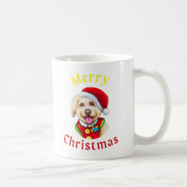 かわいいサンタの子犬 メリークリスマス コーヒーマグカップ