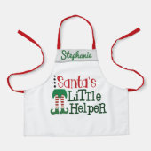 かわいいサンタの小さなヘルパーのパーソナライズ名子供 エプロン (正面)
