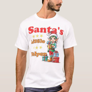 かわいいサンタの小さなヘルパー Tシャツ
