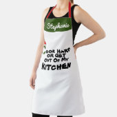 かわいいサンタの帽子に個人設定のクリスマスシェフ エプロン (インサイチュ)