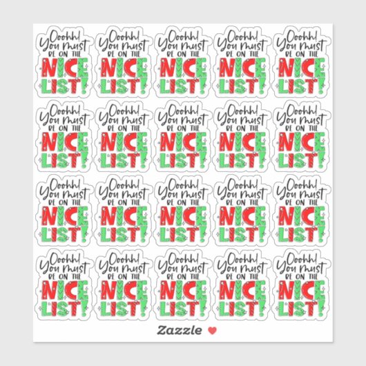 かわいいサンタの素敵なリストおもしろい・クリスマスビジネス シール (シート)