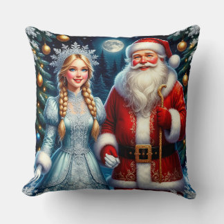 🎅 かわいいサンタの雪のクリスマス ❄️ クッション